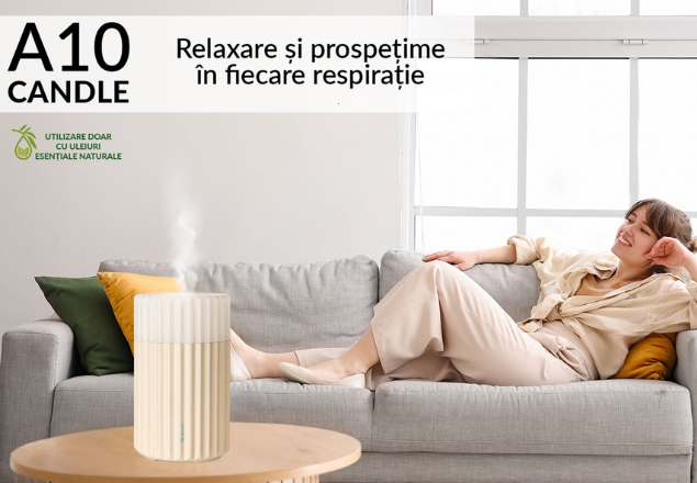 	 ALECOAIR DIFUZOR DE AROME/LAMPA DE VEGHE A10 GLOW